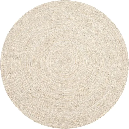 Miniatura 5 de Hausattire Alfombra Trenzada Bohemia de 2'x3' - Multicolor, Alfombras Pequeñas de Yute y Algodón Estilo Granja para Entrada, Sala