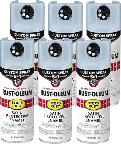 Miniatura 26 de Rust-Oleum 376855 - Pintura en aerosol antióxido personalizada 5 en 1, 12 onzas, color negro mate, (paquete de 1)