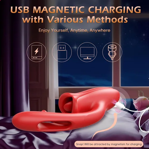 Miniatura 5 de Vibrador para adultos, juguetes sexuales para mujeres, aplicación de control remoto, lengua, rosa, juguete sexual, consolador, vibrador de punto G