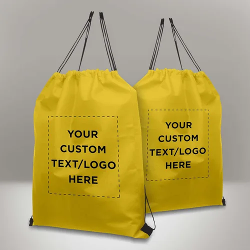 Miniatura 14 de DISCOUNT PROMOS Juego de mochilas con cordón no tejidas personalizadas de 10/50/100, paquete personalizado a granel