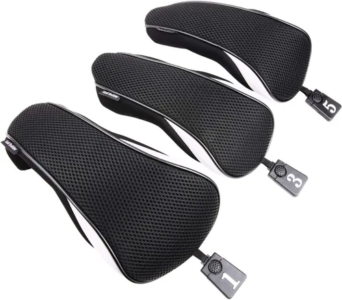 Sword &Shield sports 3 unids/set conductor # 1 3 5 Fairway cubierta de madera del club de golf Headcover Negro