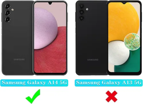 Miniatura 2 de ONOLA Funda compatible con Samsung Galaxy A14 5G con protector de pantalla HD, resistente a los golpes y a las caídas de servicio pesado, funda de 3