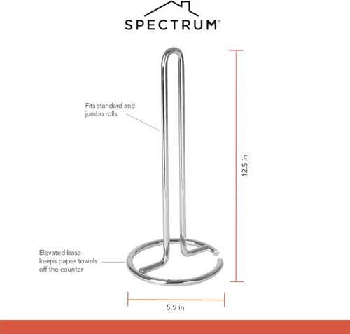 Miniatura 6 de Porta papel toalla cromado modelo Euro 41070 Spectrum Diversified, Metal, Cromado, Total 1