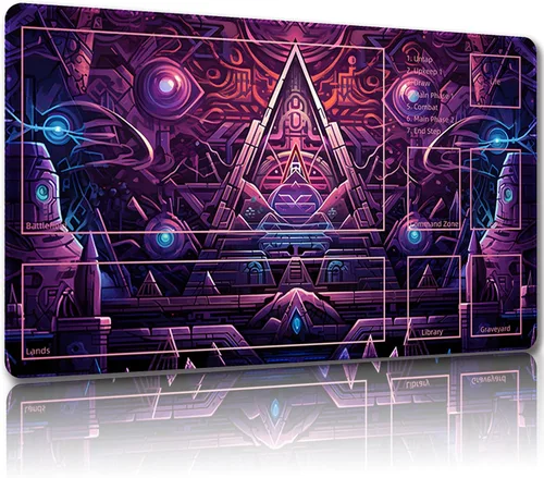 Miniatura 22 de Tapete de juego para MTG, con bolsas de almacenamiento gratis, tapete de juego de 24 x 14 pulgadas, TCG y alfombrillas de juego de mesa