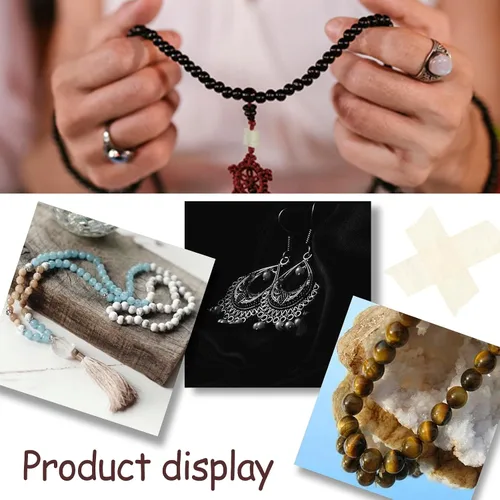 Miniatura 4 de 100 cuentas de jade birmano liso natural de 0.236 pulgadas (0.236 in), cuentas redondas sueltas de piedras preciosas para fabricación de joyas