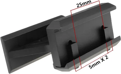 Miniatura 3 de Picatinny - Soporte elevador de 1 pulgada de alto perfil de 45 grados en ángulo hacia adelante que se extiende para mira micro refleja alcance punto