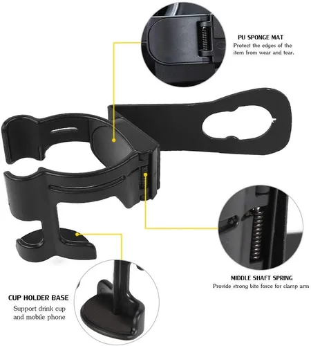 Miniatura 4 de Hooke Road - Soporte multifunción para teléfono y bebidas, soporte organizador para atornillar para Jeep Wrangler JK Rubicon Sahara Sport 2/4