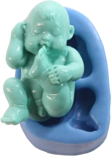Funshowcase Molde de silicona para dulces de bebé niño para bautizo, decoración de pasteles de baby shower, decoración de cupcakes #219 Baby Boy