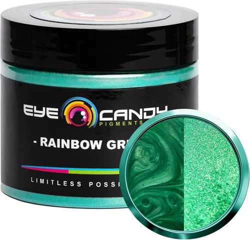 Miniatura 23 de Eye Candy Pigmento en polvo de mica prémium "té verde" (1.76 onzas), aditivo multiusos para manualidades y manualidades carpintería, bombas