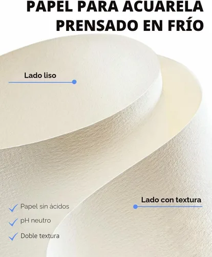Miniatura 3 de Jusart Bloc de papel de acuarela de 9 x 12 pulgadas, 140 libras, papel de color de agua de prensa en frío, sin ácidos, para medios húmedos y secos
