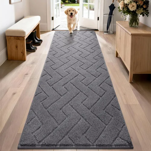 Miniatura 88 de PURRUGS Alfombra de fácil cuidado de 6 x 9 pies, antideslizante, lavable a máquina, tapete para puerta de perro, resistente a las manchas