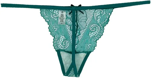 Miniatura 3 de Paquete de 6 tangas de encaje para mujer, ropa interior sexy con patrón de encaje y colores surtidos