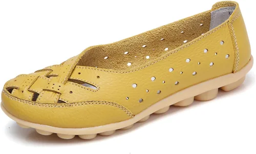 AOSENSS Mocasines cómodos y ligeros para mujer, mocasines con huecos, para ir al trabajo, a la oficina, conducir, cómodos zapatos planos para caminar