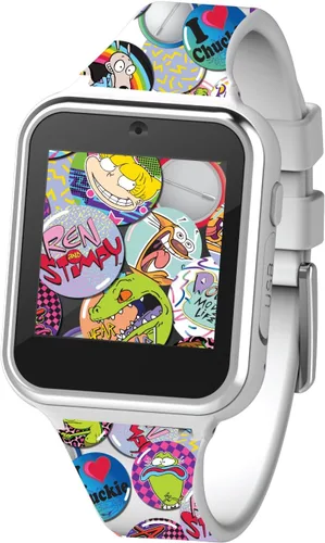 Accutime Nickelodeon - Reloj inteligente con pantalla táctil de aprendizaje educativo para niños, juguete de correa multicolor, para niñas, niños,