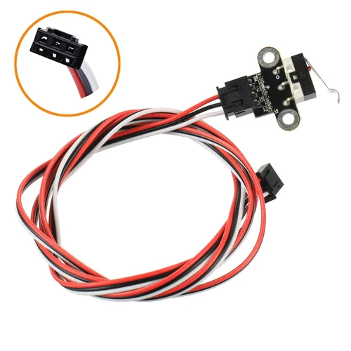 Miniatura 4 de Módulo de interruptor de límite mecánico horizontal para impresora 3D, interruptor de límite en miniatura de 3 pines con cables de 1m (6 piezas)