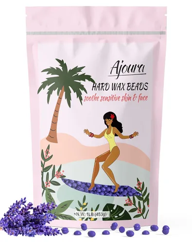 Miniatura 12 de Ajoura Frijoles de cera de rosa dura de 1 libra para depilación de cuerpo completo – Bikini, cara, cejas, espalda, pecho, piernas, axila, labio Rojo
