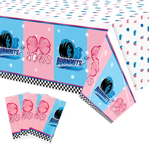 Miniatura 21 de Manteles para Fiesta de Baby Shower - 3 Piezas Cubiertas de Mesa Acuarela Azul para Decoraciones de Fiesta de Cumpleaños, Mantel de Plástico