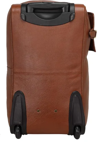 Miniatura 3 de Bolso de lona de cuero para hombres y mujeres tamaño cabina (marrón), Beige Bronceado, Equipaje