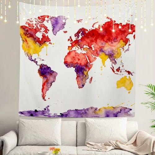 Miniatura 151 de Shrahala Tapiz de pared de hojas de arce otoñal, hojas rojas llameantes, fondo negro, tapiz grande para colgar en la pared, tapiz decorativo
