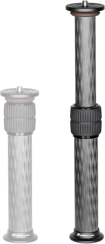 Miniatura 4 de Leofoto Columna central, extensión de trípode adicional, fibra de carbono, 2 secciones ajustables, perno de tornillo convertible, rosca de montaje