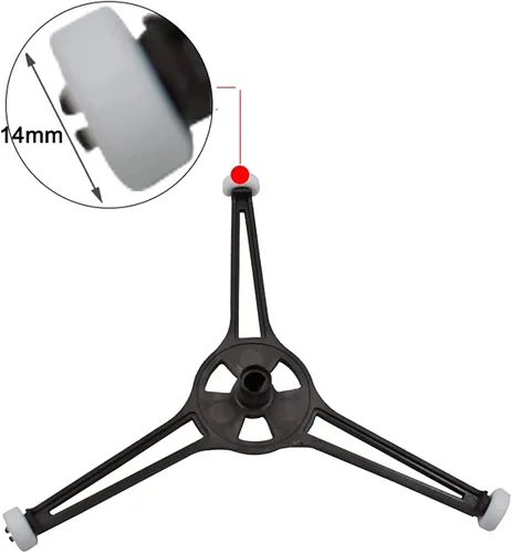 Miniatura 4 de Soporte para plato giratorio para microondas, anillo giratorio, brazo trípode, bandeja de juego de vidrio, soporte de guía de rodillo, se adapta a