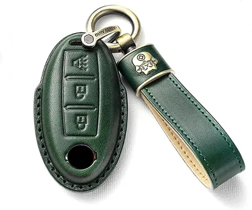 Miniatura 13 de SANRILY Funda para llavero de 3 botones para Nissan Armada Rogue Murano Cube 370Z Leaf Juke Quest Keyless Entry Remote Key Protector con llavero