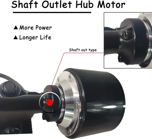 Miniatura 4 de Monopatín con motor de buje de 2.835 in, monopatín eléctrico de 350 W, motor de cubo sin escobillas reversa para pieza de repuesto