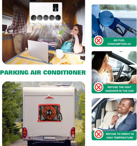 Miniatura 5 de Aire acondicionado eléctrico 12V para RVs, camiones, vehículos de construcción, excavadoras, cosechadoras, maquinaria agrícola (12V)