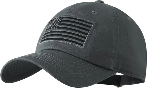 IIN Gorra de béisbol con bandera estadounidense para hombres y mujeres, de perfil bajo, militar, militar, militar, para papá
