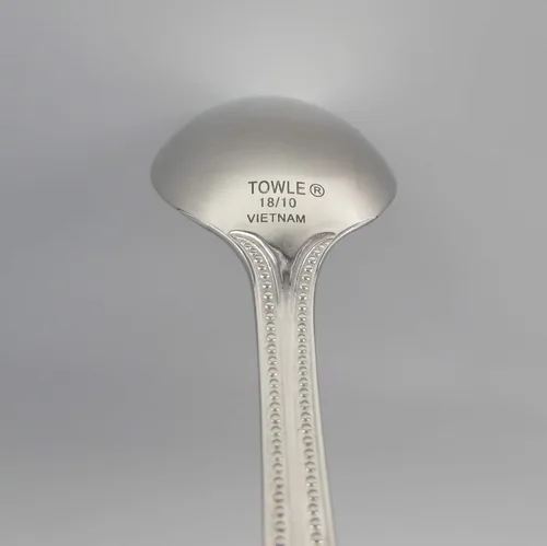 Miniatura 2 de Towle abalorio envejecido 18/10 Acero Inoxidable 6 1/4" cucharadita (Conjunto de cuatro)