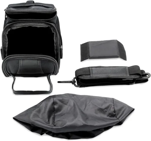 Miniatura 7 de FOSOTO Funda impermeable (con cubierta de lluvia), color negro, compatible con Canon EOS M10 M6 M2 Mrak II M50 M100 Rebel T3i T4i T5 SL1, Nikon P600