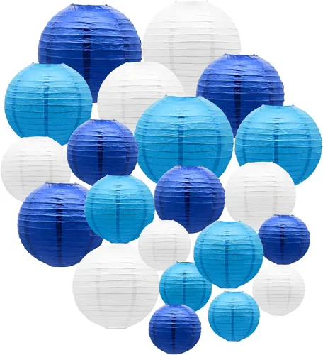 Miniatura 15 de Faroles de papel decorativos, linternas colgantes redondas, suministros de fiesta para graduación, despedida de soltera, género, neutro, baby