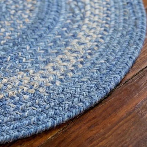 Miniatura 9 de Homespice Alfombras de Área Ovaladas Trenzadas de Yute Denim Azul de 8x10 pies para Sala de Estar, Dormitorio y Comedor. Apto para Mascotas. Estilos