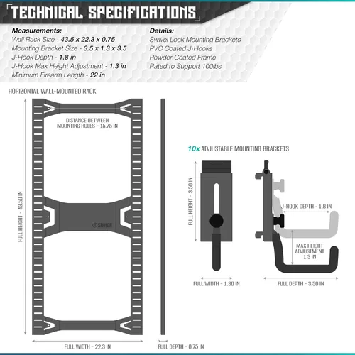 Miniatura 7 de Savior Equipment Sistema de rack de pared de acero resistente, paneles de pared de acero resistente, almacenamiento de montaje en pared, 5 o 10 Gris