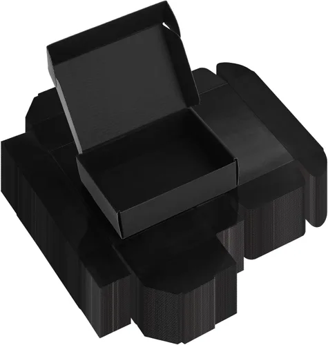 Miniatura 32 de Rempry Cajas de envío negras de 9 x 6 x 4 pulgadas, paquete de 20 cajas de cartón para pequeñas empresas, cajas de regalo para embalaje de envío