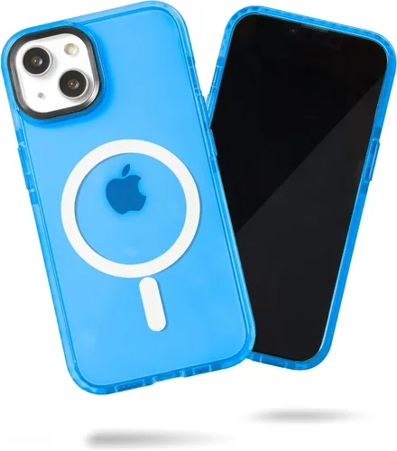 Miniatura 124 de SteepLab Funda de barrera para iPhone 13, protección de 360 grados que absorbe impactos con bisel elevado y colores llamativos (cielo azul brillante)