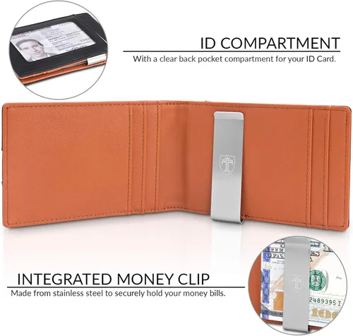 Miniatura 3 de TRAVANDO Money Clip Wallet Atlanta Mens Front Pocket Slim RFID Blocking - Credit Card Holder - Mini Bifold
