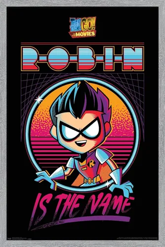 Miniatura 10 de Trends International DC Comics - Póster de pared de Teen Titans Go to The Movies-Robin, 14.725 x 22.375 pulgadas, versión enmarcada de madera