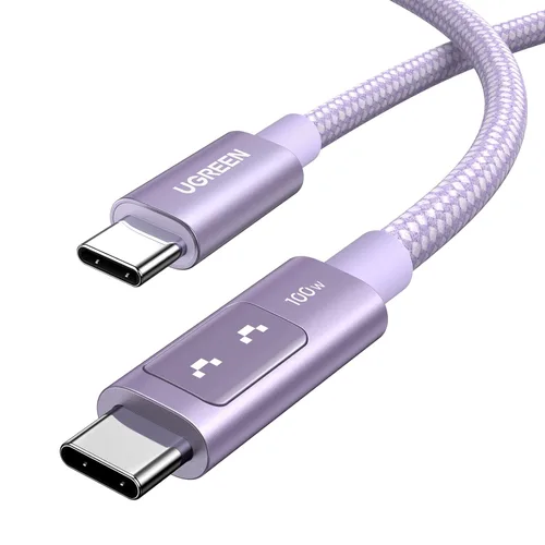 Miniatura 9 de UGREEN Uno - Cable USB C a USB C de 100 W, cable de carga rápida tipo C con pantalla LED para iPhone 17/17 Air/17 Pro/17 Pro Max/16, MacBook