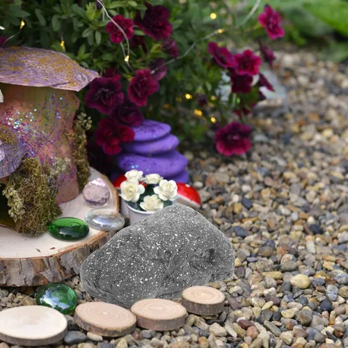Miniatura 7 de Outdoor Simulated Stone Key Hider Box with Faux Rock Appearance Hidden Yard Key Holder for Garden and Exterior Use Weather-resistant