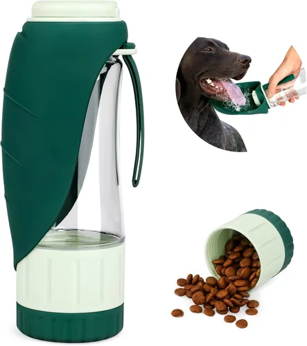 Miniatura 11 de TIOVERY Botella de agua mejorada para perros, dispensador portátil de agua para perros, gatos, cachorros y mascotas con vaso para beber y contenedor