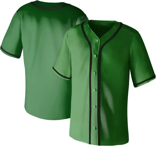 Miniatura 14 de Camisetas de béisbol en blanco para hombre, camisas de manga corta, estilo Hip Hop, deportivas, casuales, con botones, uniformes Hip Pop