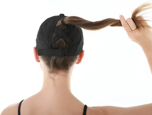 Miniatura 6 de DOOVID Gorra de béisbol para mujer, malla de verano, gorra deportiva con tiras cruzadas, gorra de béisbol