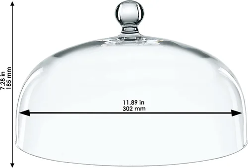 Miniatura 3 de Nachtmann Bossa Nova - Soporte para tartas con cúpula – Plato redondo de 12.5 pulgadas con cúpula de cristal, apto para lavavajillas, soporte