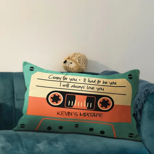 Miniatura 3 de NICEDREAM Funda de almohada personalizada Mixtape Retro 80s Music Pillow Cover Custom Name Throw Pillow Covers