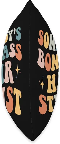 Miniatura 2 de Retro Sarcastic Hair Dresser Hair Stylist Women NS Somebody's Bomb Ass - Divertida almohada retro de peluquería para estilista, 16 x 16 pulgadas