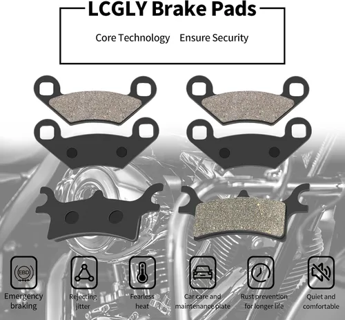 Miniatura 6 de Pastillas de freno delanteras y traseras para Polaris Scrambler 400 500 2x4 4x4 2003-2008 Magnum 325 330 500 2x2 4x4 Sportsman 400 500 600 700 800