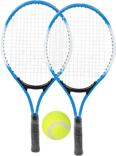 1 par de raquetas de tenis para jóvenes, raqueta de práctica para principiantes de 21 pulgadas, juego de raqueta de tenis con pelotas y bolsa de