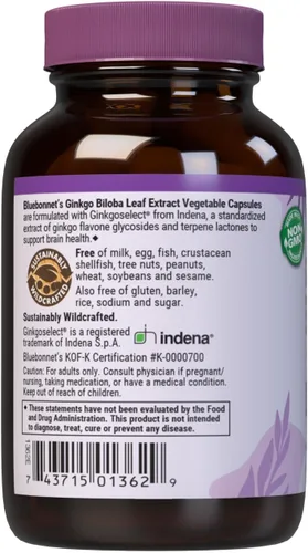 Miniatura 3 de BlueBonnet Suplemento de extracto de hoja de ginkgo biloba, 60