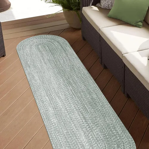 Miniatura 50 de Superior Alfombra de área grande para interiores y exteriores, reversible, trenzada, decoración del piso del hogar para sala de estar, cocina